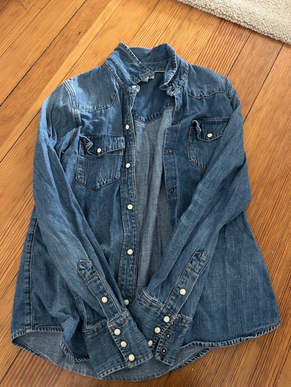 J crew Classic Denim Western Shirt Jacket - Blue